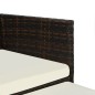 vidaXL Divano da Giardino a 2 Posti Tavolino e Pouf Polyrattan Marrone vidaXL Divano da Giardino a 2 Posti Tavolino e Pouf Polyrattan Marrone