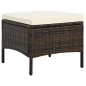 vidaXL Divano da Giardino a 2 Posti Tavolino e Pouf Polyrattan Marrone vidaXL Divano da Giardino a 2 Posti Tavolino e Pouf Polyrattan Marrone