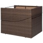 vidaXL Lettino con Cuscino in Polyrattan Marrone vidaXL Lettino con Cuscino in Polyrattan Marrone