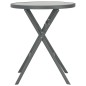 vidaXL Tavolo da Bistrot Pieghevole Grigio 60x70cm in Vetro e Acciaio vidaXL Tavolo da Bistrot Pieghevole Grigio 60x70cm in Vetro e Acciaio