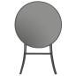 vidaXL Tavolo da Bistrot Pieghevole Grigio 60x70cm in Vetro e Acciaio vidaXL Tavolo da Bistrot Pieghevole Grigio 60x70cm in Vetro e Acciaio