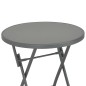 vidaXL Tavolo da Bistrot Pieghevole Grigio 60x70cm in Vetro e Acciaio vidaXL Tavolo da Bistrot Pieghevole Grigio 60x70cm in Vetro e Acciaio