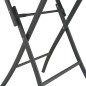 vidaXL Tavolo da Bistrot Pieghevole Grigio 60x70cm in Vetro e Acciaio vidaXL Tavolo da Bistrot Pieghevole Grigio 60x70cm in Vetro e Acciaio