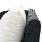 vidaXL Lettino Prendisole con Cuscino in Polyrattan Nero vidaXL Lettino Prendisole con Cuscino in Polyrattan Nero