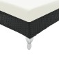 vidaXL Lettino Prendisole con Cuscino in Polyrattan Nero vidaXL Lettino Prendisole con Cuscino in Polyrattan Nero