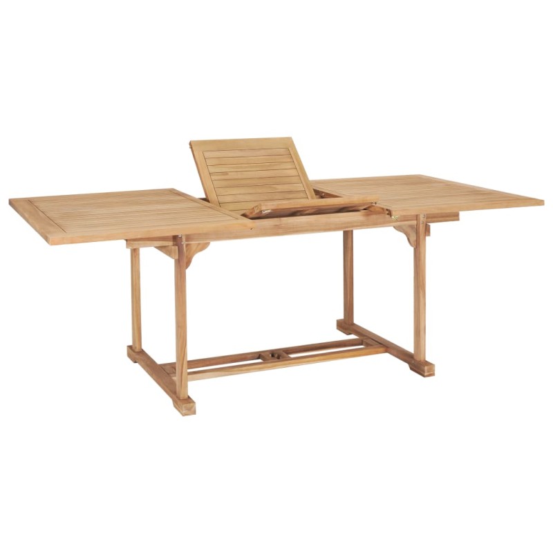 vidaXL Tavolo da Pranzo Allungabile 150-200x100x75 cm Massello di Teak vidaXL Tavolo da Pranzo Allungabile 150-200x100x75 cm Massello di Teak