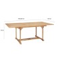 vidaXL Tavolo da Pranzo Allungabile 150-200x100x75 cm Massello di Teak vidaXL Tavolo da Pranzo Allungabile 150-200x100x75 cm Massello di Teak