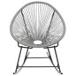 vidaXL Sedia a Dondolo da Giardino Grigia in Polyrattan vidaXL Sedia a Dondolo da Giardino Grigia in Polyrattan