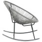vidaXL Sedia a Dondolo da Giardino Grigia in Polyrattan vidaXL Sedia a Dondolo da Giardino Grigia in Polyrattan