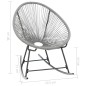 vidaXL Sedia a Dondolo da Giardino Grigia in Polyrattan vidaXL Sedia a Dondolo da Giardino Grigia in Polyrattan