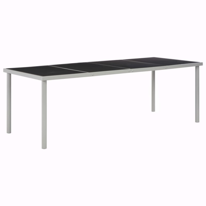 vidaXL Tavolo da Giardino Nero 220x90x74,5 cm in Acciaio vidaXL Tavolo da Giardino Nero 220x90x74,5 cm in Acciaio