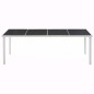 vidaXL Tavolo da Giardino Nero 220x90x74,5 cm in Acciaio vidaXL Tavolo da Giardino Nero 220x90x74,5 cm in Acciaio