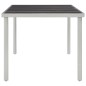 vidaXL Tavolo da Giardino Nero 220x90x74,5 cm in Acciaio vidaXL Tavolo da Giardino Nero 220x90x74,5 cm in Acciaio