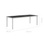 vidaXL Tavolo da Giardino Nero 220x90x74,5 cm in Acciaio vidaXL Tavolo da Giardino Nero 220x90x74,5 cm in Acciaio