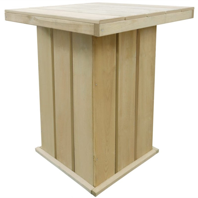 vidaXL Tavolo da Bar Esterno 75x75x110cm Legno di Pino Impregnato vidaXL Tavolo da Bar Esterno 75x75x110cm Legno di Pino Impregnato
