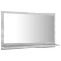 Specchio da Bagno Grigio Cemento 60x10,5x37 cm in Truciolato Specchio da Bagno Grigio Cemento 60x10,5x37 cm in Truciolato