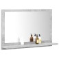 Specchio da Bagno Grigio Cemento 60x10,5x37 cm in Truciolato Specchio da Bagno Grigio Cemento 60x10,5x37 cm in Truciolato