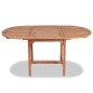 vidaXL Tavolo da Giardino Allungabile (110-160)x80x75cm Teak Massello vidaXL Tavolo da Giardino Allungabile (110-160)x80x75cm Teak Massello