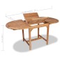 vidaXL Tavolo da Giardino Allungabile (110-160)x80x75cm Teak Massello vidaXL Tavolo da Giardino Allungabile (110-160)x80x75cm Teak Massello