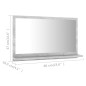 Specchio da Bagno Grigio Cemento 60x10,5x37 cm in Truciolato Specchio da Bagno Grigio Cemento 60x10,5x37 cm in Truciolato