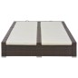 vidaXL Lettino Prendisole Doppio in Polyrattan Marrone