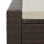 vidaXL Lettino Prendisole Doppio in Polyrattan Marrone