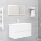 Mobile Sottolavabo Bianco Lucido 80x38,5x45 cm in Truciolato Mobile Sottolavabo Bianco Lucido 80x38,5x45 cm in Truciolato