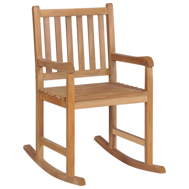 vidaXL Sedia a Dondolo in Legno Massello di Teak vidaXL Sedia a Dondolo in Legno Massello di Teak