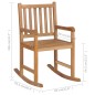 vidaXL Sedia a Dondolo in Legno Massello di Teak vidaXL Sedia a Dondolo in Legno Massello di Teak