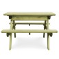 vidaXL Tavolo da Picnic per Bambini con Panche 90x90x58 cm in Pino