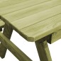 vidaXL Tavolo da Picnic per Bambini con Panche 90x90x58 cm in Pino
