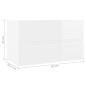 Mobile Sottolavabo Bianco Lucido 80x38,5x45 cm in Truciolato Mobile Sottolavabo Bianco Lucido 80x38,5x45 cm in Truciolato