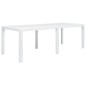 vidaXL Tavolo da Giardino Bianco 220x90x72 cm in Plastica Stile Rattan vidaXL Tavolo da Giardino Bianco 220x90x72 cm in Plastica Stile Rattan