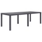 vidaXL Tavolo da Giardino Marrone 220x90x72 cm Plastica Stile Rattan vidaXL Tavolo da Giardino Marrone 220x90x72 cm Plastica Stile Rattan