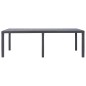 vidaXL Tavolo da Giardino Marrone 220x90x72 cm Plastica Stile Rattan vidaXL Tavolo da Giardino Marrone 220x90x72 cm Plastica Stile Rattan