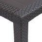 vidaXL Tavolo da Giardino Marrone 220x90x72 cm Plastica Stile Rattan vidaXL Tavolo da Giardino Marrone 220x90x72 cm Plastica Stile Rattan
