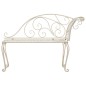 vidaXL Sdraio da Giardino 128 cm in Metallo Anticato Bianco vidaXL Sdraio da Giardino 128 cm in Metallo Anticato Bianco