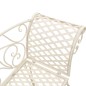 vidaXL Sdraio da Giardino 128 cm in Metallo Anticato Bianco vidaXL Sdraio da Giardino 128 cm in Metallo Anticato Bianco