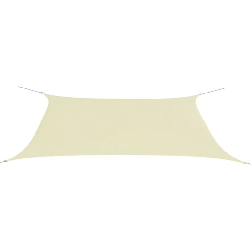 vidaXL Parasole a Vela Oxford Rettangolare 4x6 m Crema vidaXL Parasole a Vela Oxford Rettangolare 4x6 m Crema