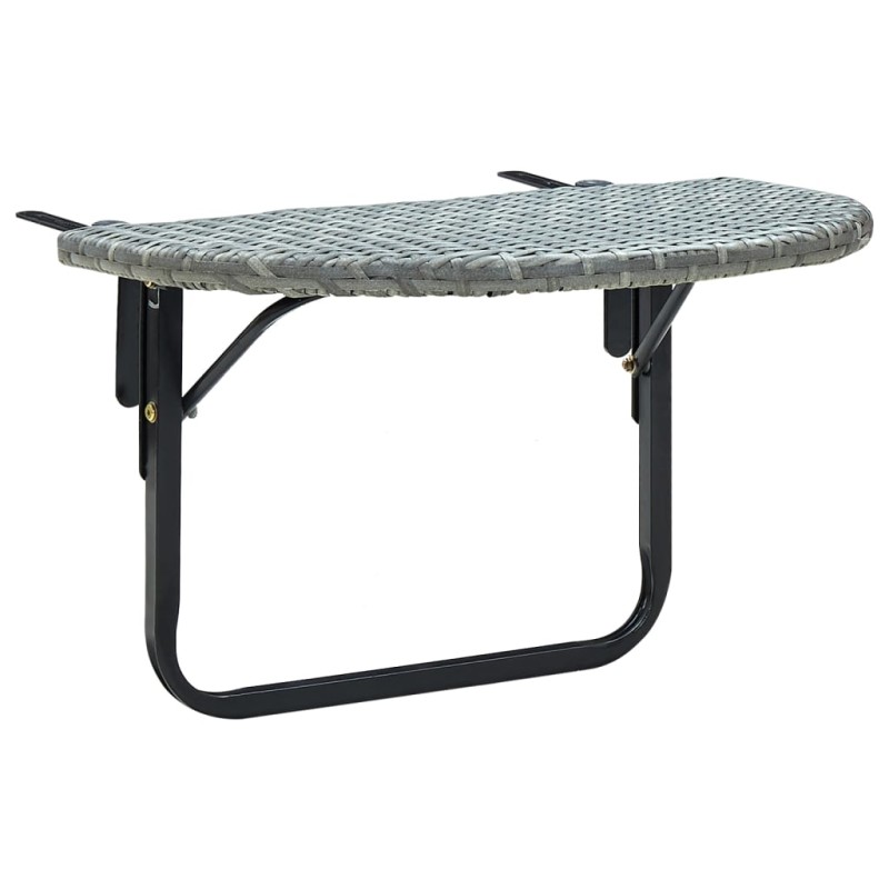 vidaXL Tavolo da Balcone Grigio 60x60x40 cm in Polyrattan vidaXL Tavolo da Balcone Grigio 60x60x40 cm in Polyrattan