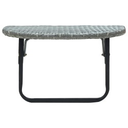 vidaXL Tavolo da Balcone Grigio 60x60x40 cm in Polyrattan
