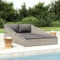 vidaXL Lettino da Giardino Grigio 110x200 cm in Polyrattan vidaXL Lettino da Giardino Grigio 110x200 cm in Polyrattan