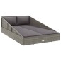vidaXL Lettino da Giardino Grigio 110x200 cm in Polyrattan vidaXL Lettino da Giardino Grigio 110x200 cm in Polyrattan