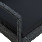 vidaXL Sedia da Giardino con Cuscino in Polyrattan Nero vidaXL Sedia da Giardino con Cuscino in Polyrattan Nero