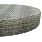 vidaXL Tavolo da Giardino Grigio 75,5x106 cm in Polyrattan