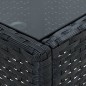 vidaXL Tavolo da Giardino Nero 75x40x37 cm in Polyrattan vidaXL Tavolo da Giardino Nero 75x40x37 cm in Polyrattan
