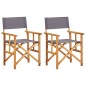 vidaXL Sedie da Regista 2 pz in Legno Massello di Acacia vidaXL Sedie da Regista 2 pz in Legno Massello di Acacia