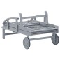 vidaXL Lettino Prendisole da Giardino Legno Massello d'Acacia Grigio vidaXL Lettino Prendisole da Giardino Legno Massello d'Acacia Grigio
