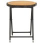 vidaXL Tavolino da Tè Nero 60 cm in Polyrattan e Massello di Acacia vidaXL Tavolino da Tè Nero 60 cm in Polyrattan e Massello di Acacia