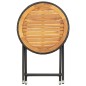 vidaXL Tavolino da Tè Nero 60 cm in Polyrattan e Massello di Acacia vidaXL Tavolino da Tè Nero 60 cm in Polyrattan e Massello di Acacia